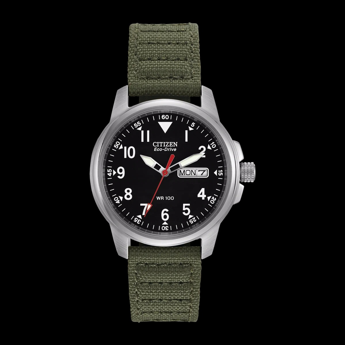 Citizen Chandler BM8180 BM8180-03E black dial front view