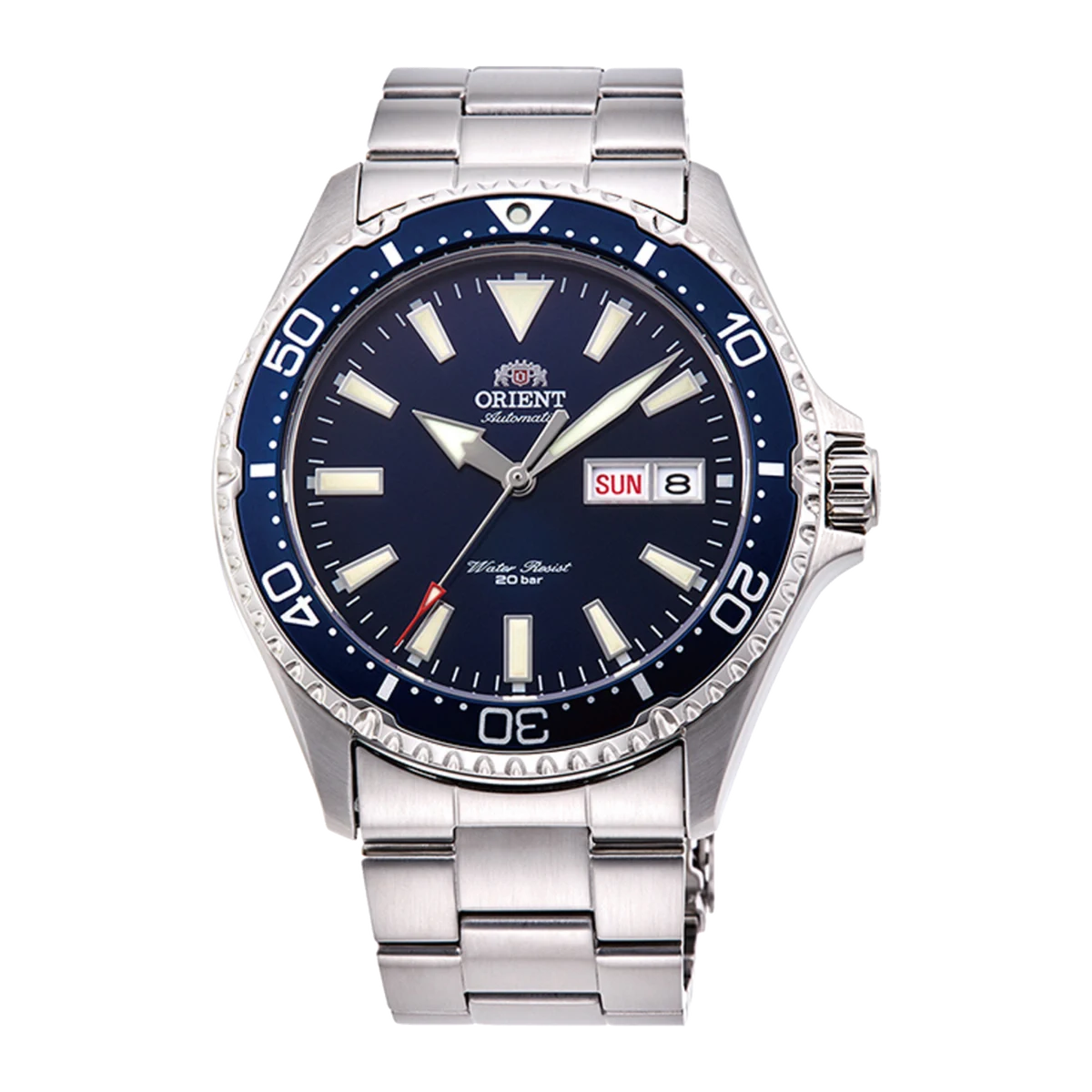 Orient Kamasu RA-AA0002L19B blue dial front view