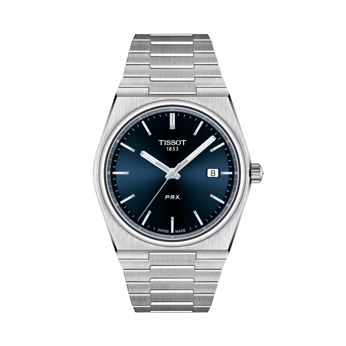 Tissot PRX Quartz 40mm T137.410.11.041.00 blue dial front view