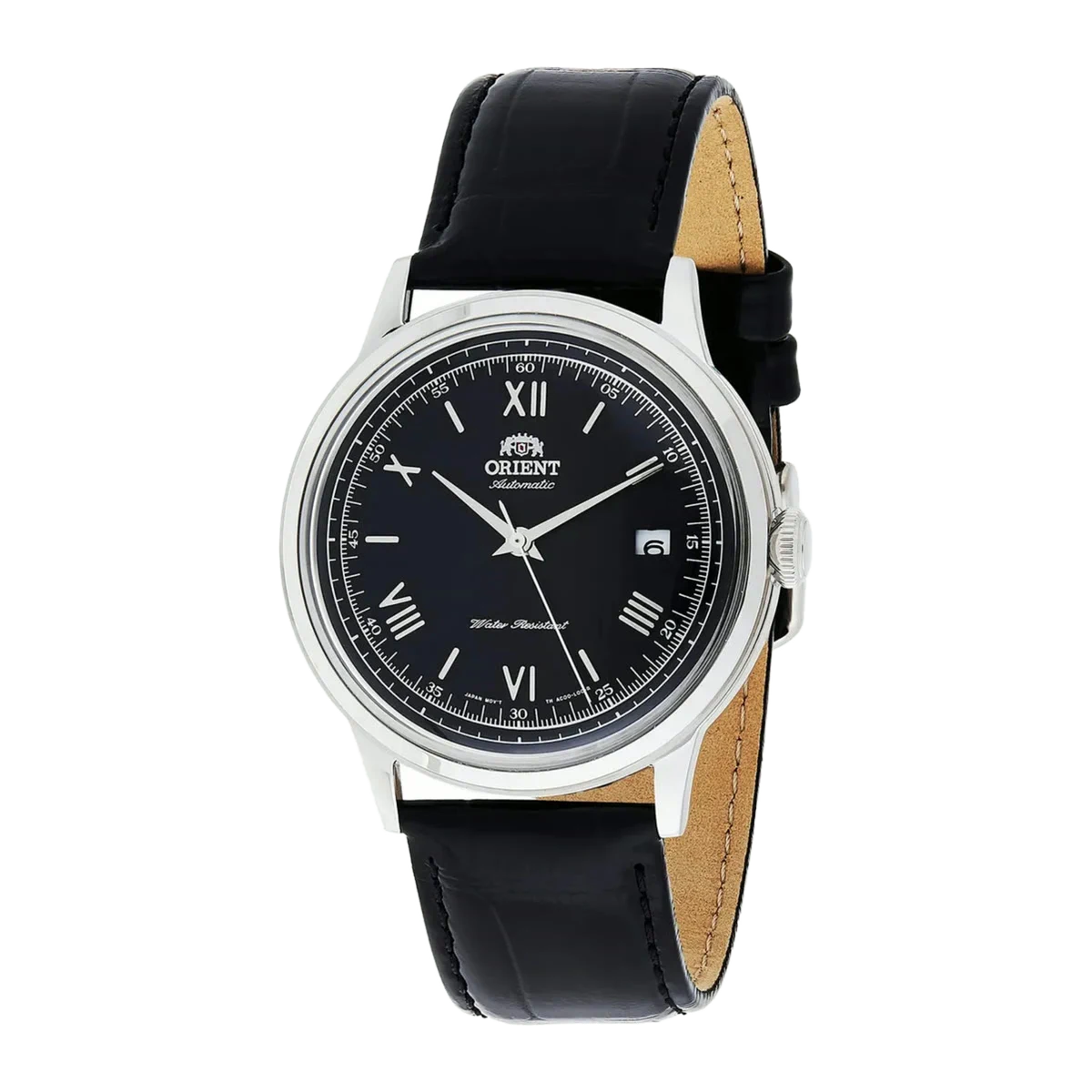 Orient Bambino Version 2 TAC0000AB0 black dial front view