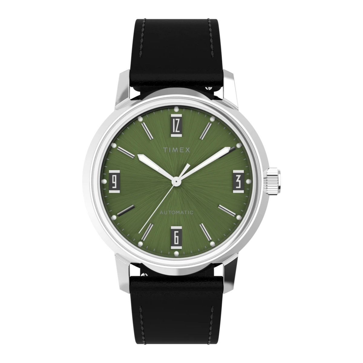 Timex Marlin Automatic TW2V44600 green sunray dial front view